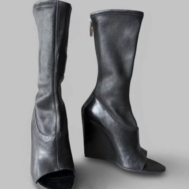 Women'S Shoes Paris - صنادل نسائية بكعب عالٍ من الجلد