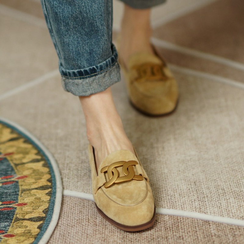 جلد الغزال النساء المتسكعون ال - مراجعة Women Shoes Loafers وسعره
