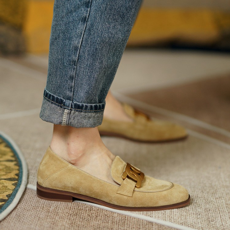 جلد الغزال النساء المتسكعون ال - مراجعة Women Shoes Loafers وسعره