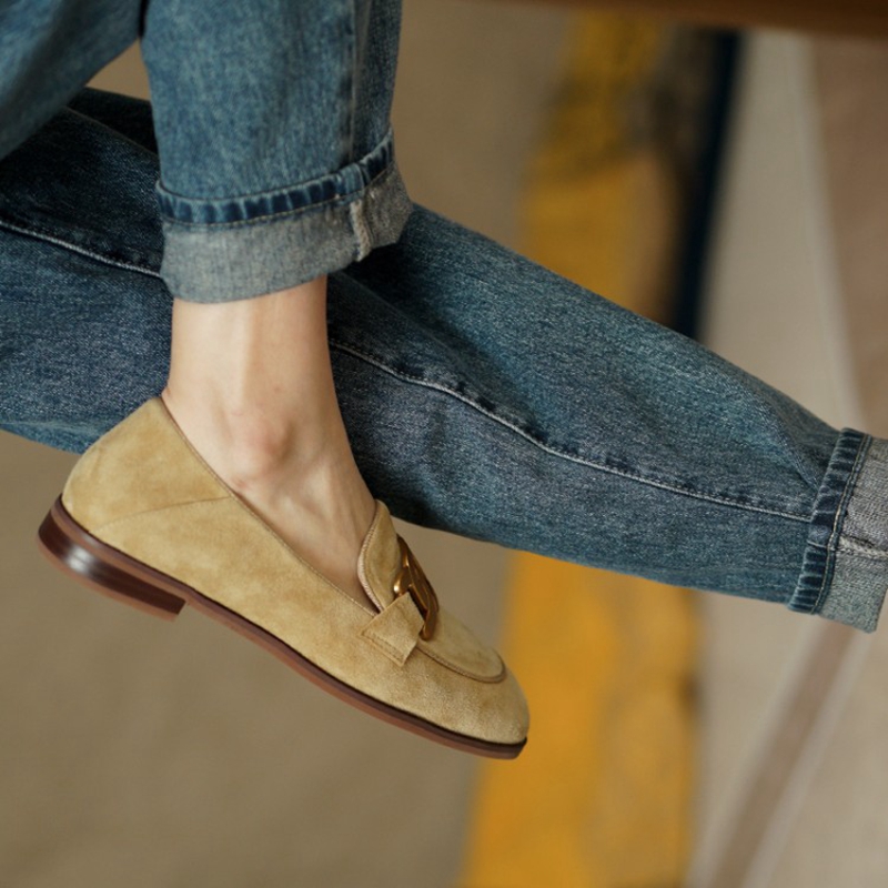 جلد الغزال النساء المتسكعون ال - مراجعة Women Shoes Loafers وسعره