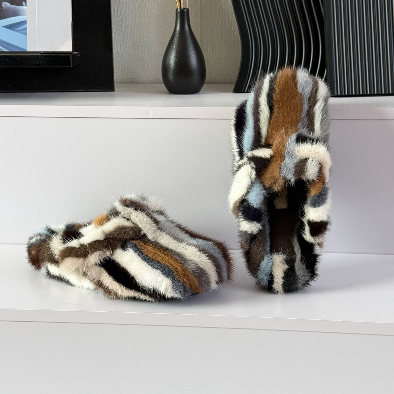 شباشب نسائية من فرو المنك، أحذ - مراجعة Women Shoes Mules وسعره