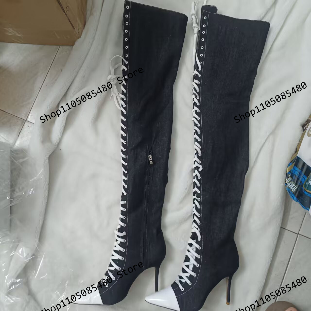 2025 جديد إمرأة أشار تو عالية  - مراجعة Women Shoes Jeans وسعره