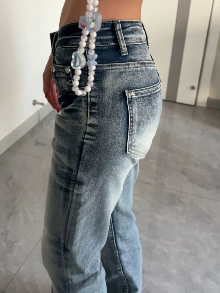 جينز نسائي بقصة Y2K مايكرو فلي - مراجعة Women Shoes Jeans وسعره