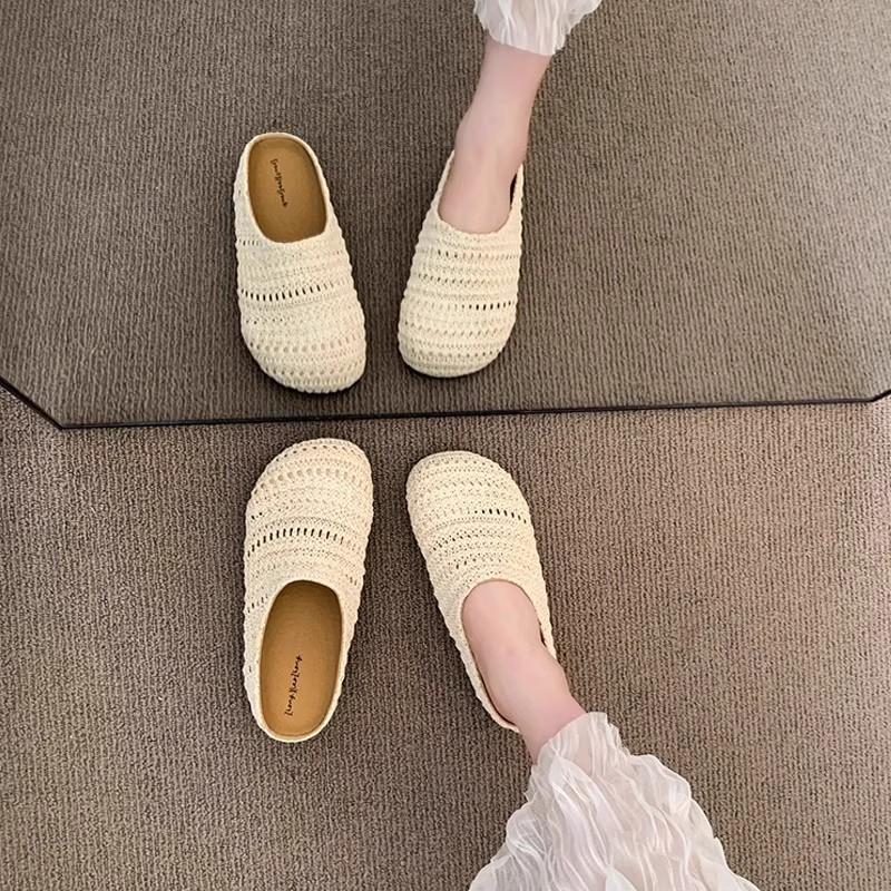 شباشب نسائية منسوجة من الرافيا - مراجعة Women Shoes Mules وسعره