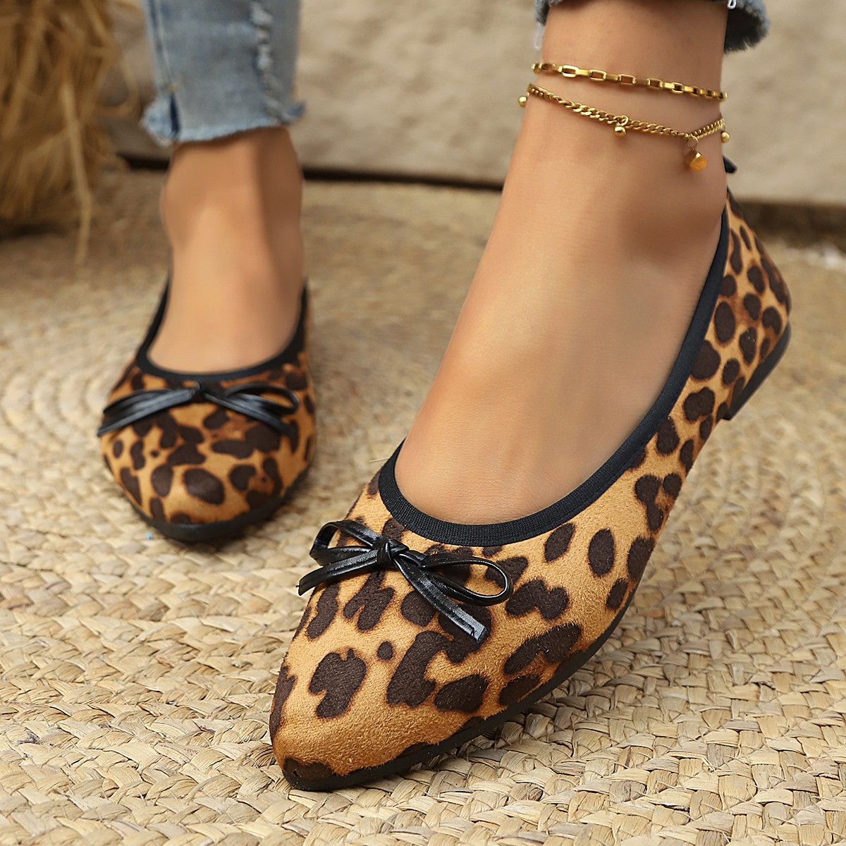 2026 حذاء مسطح بنقشة الفهد للن - مراجعة Women Shoes Loafers وسعره