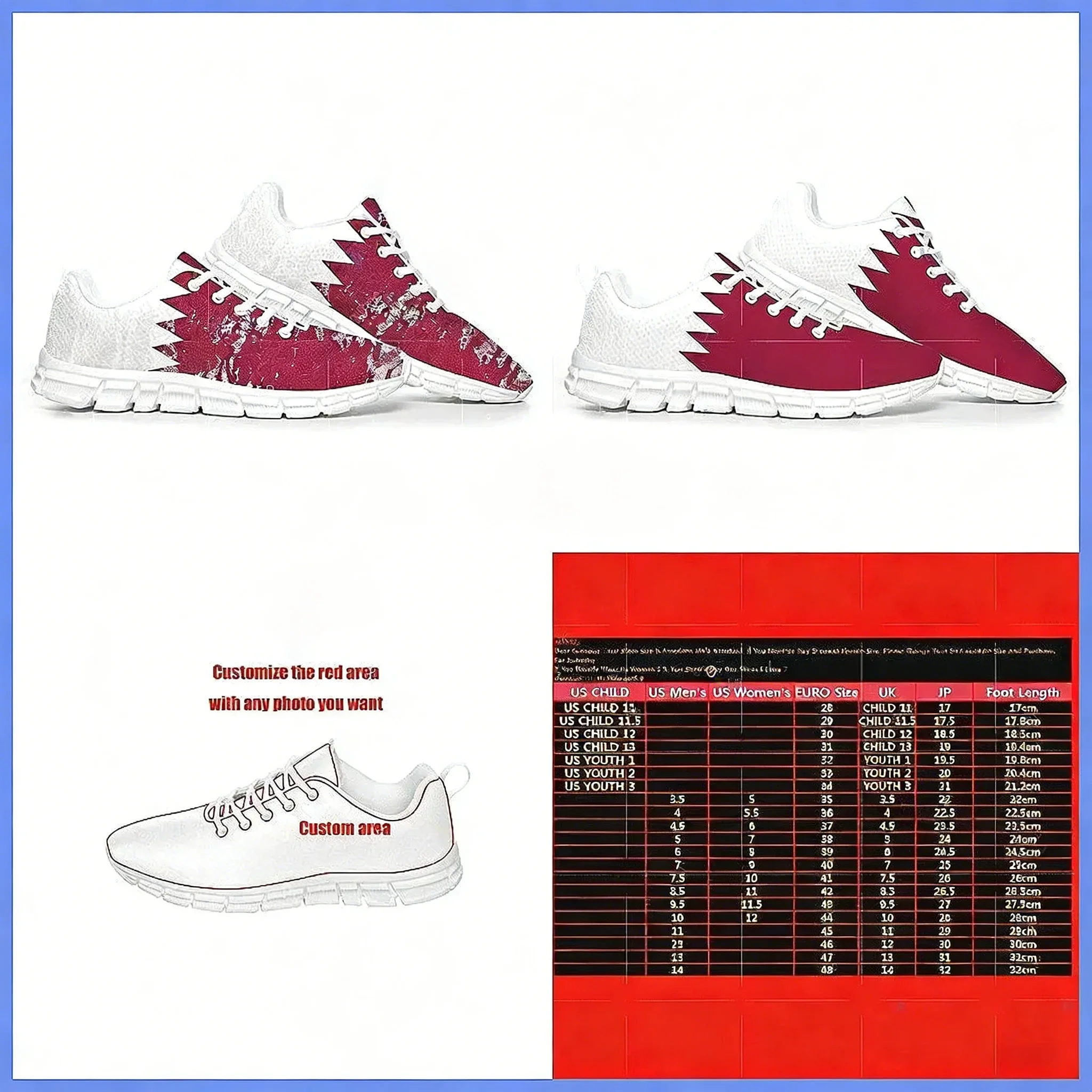 أحذية رياضية بعلم قطر، أحذية م - مراجعة Women Shoes Qatar وسعره