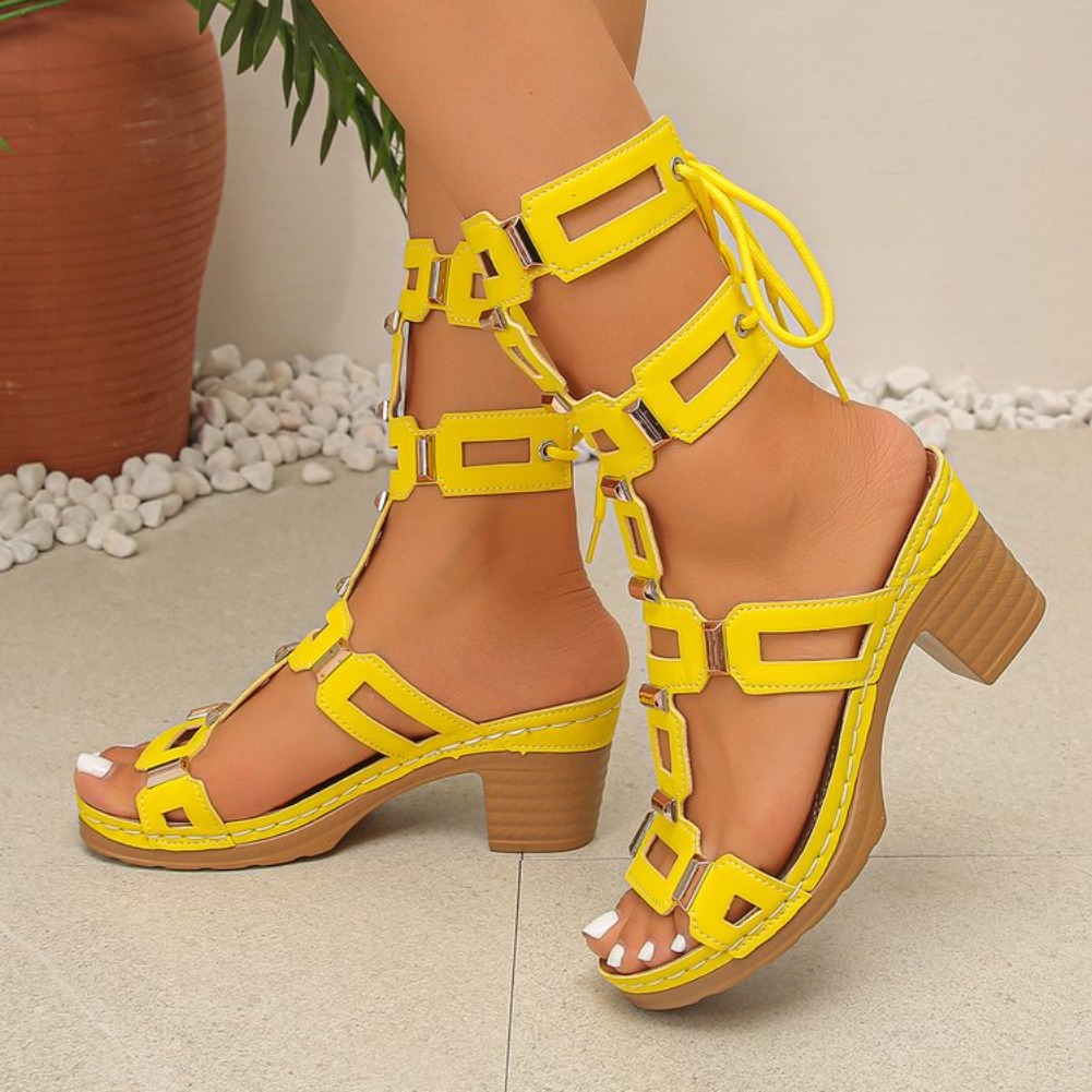 صنادل نسائية بكعب عالٍ صيف 202 - مراجعة Gladiator Sandal Women وسعره