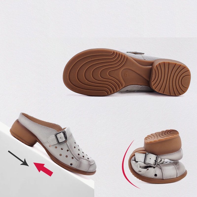 صنادل نسائية جديدة من جلد البق - مراجعة Women Shoes Mules وسعره
