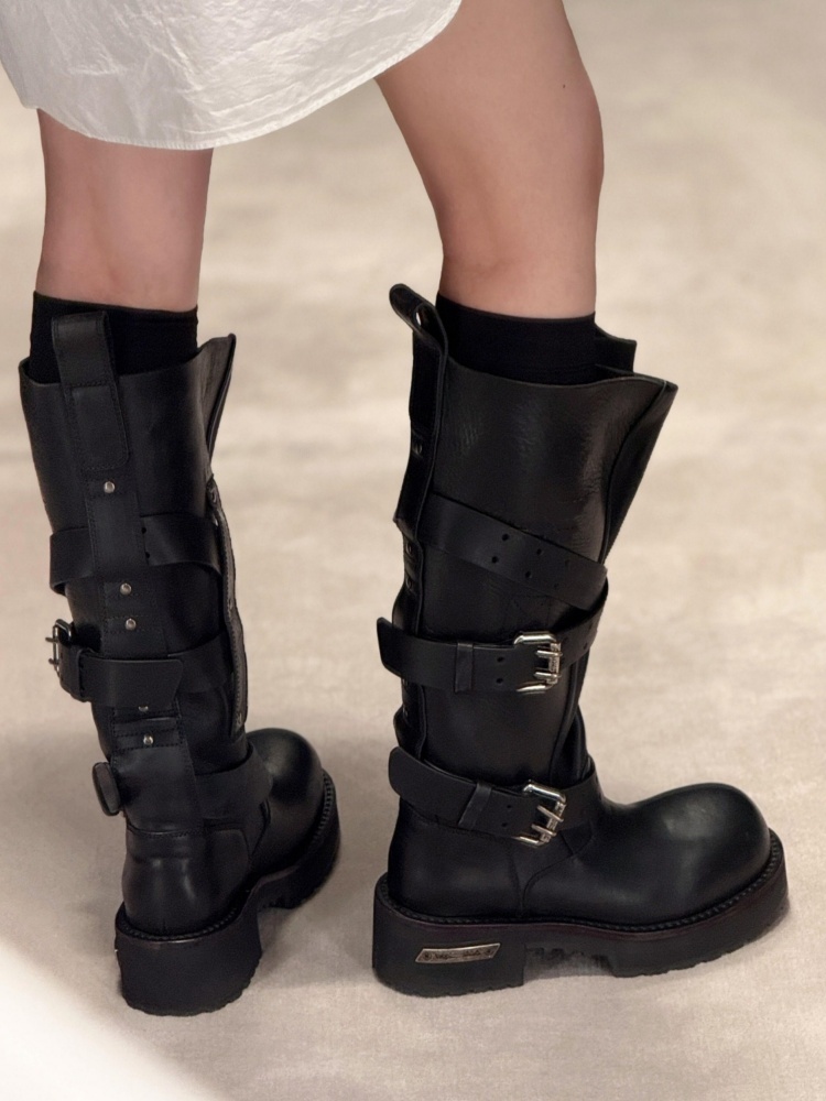 أحذية طويلة للركبة من الجلد ال - مراجعة Women'S Shoes Paris وسعره