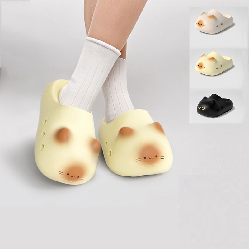 شباشب جديدة مبتكرة على شكل قطة - مراجعة Women Shoes Mules وسعره