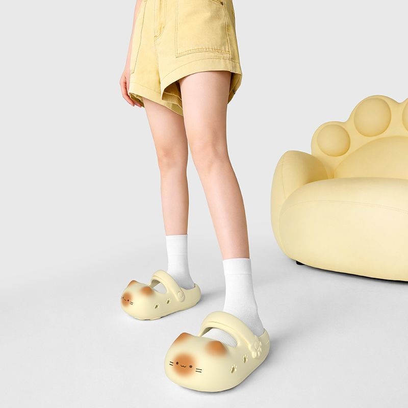 شباشب جديدة مبتكرة على شكل قطة - مراجعة Women Shoes Mules وسعره