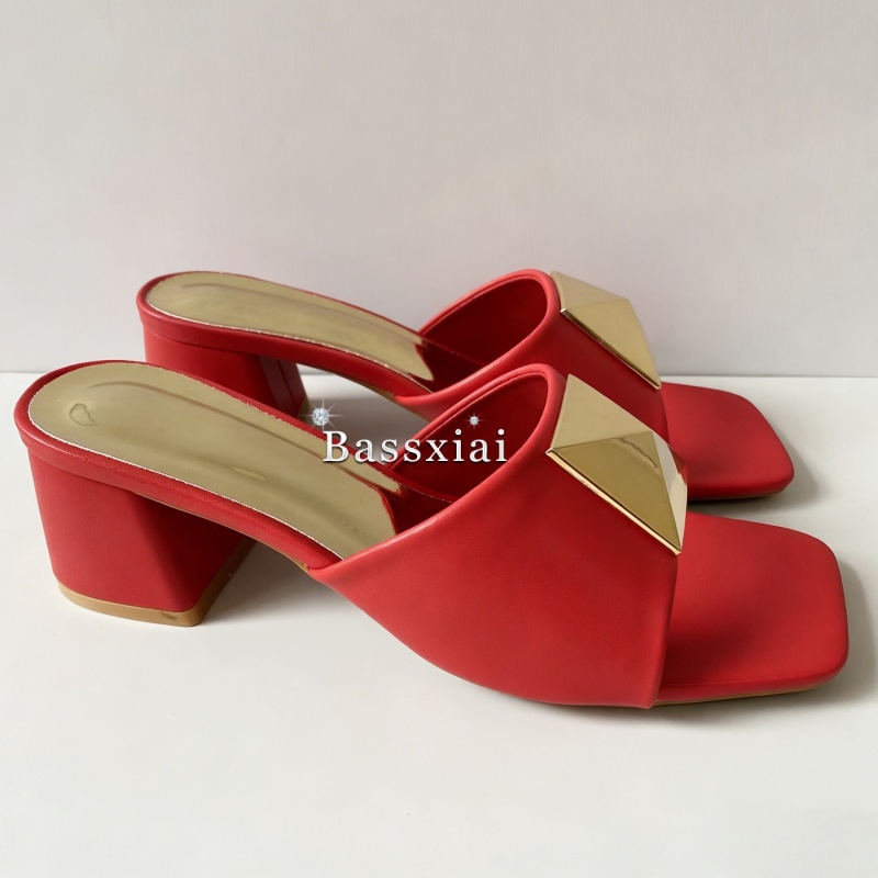 صنادل نسائية صيفية أنيقة بكعب  - مراجعة Women Shoes Mules وسعره