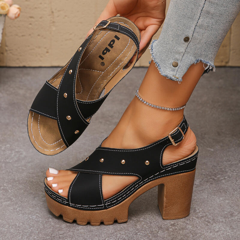خمر سوبر عالية الكعب عبر حزام  - مراجعة Gladiator Sandal Women وسعره